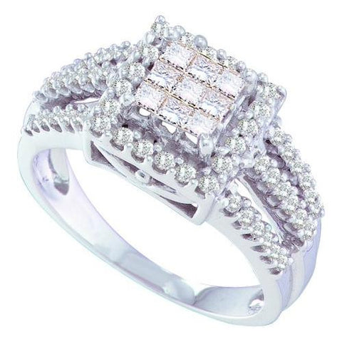 14KT White Gold 0.75CTW DIAMOND INVISIBLE  RING