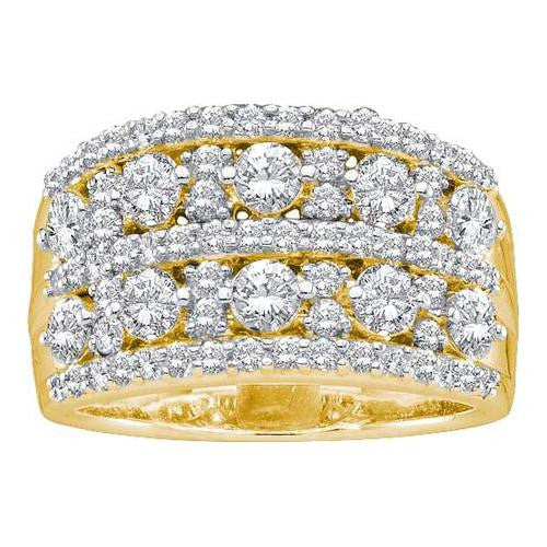 14KT Yellow Gold 1.95CTW  DIAMOND LADIES  FASHION BAND