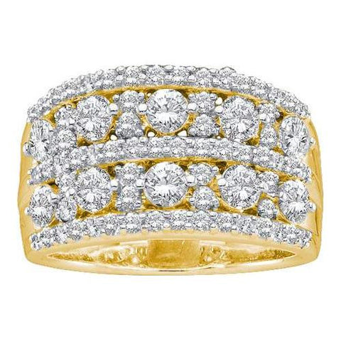 14KT Yellow Gold 1.95CTW  DIAMOND LADIES  FASHION BAND