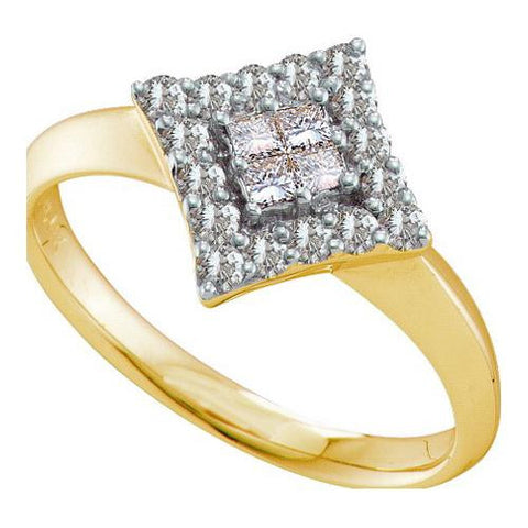 14KT Yellow Gold 0.45CTW DIAMOND INVISIBLE RING