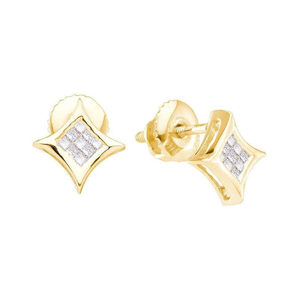 1-6CTW-Diamond INVISIBLE EARRINGS