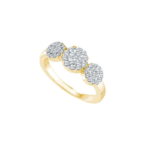 1-2CTW-Diamond FLOWER RING