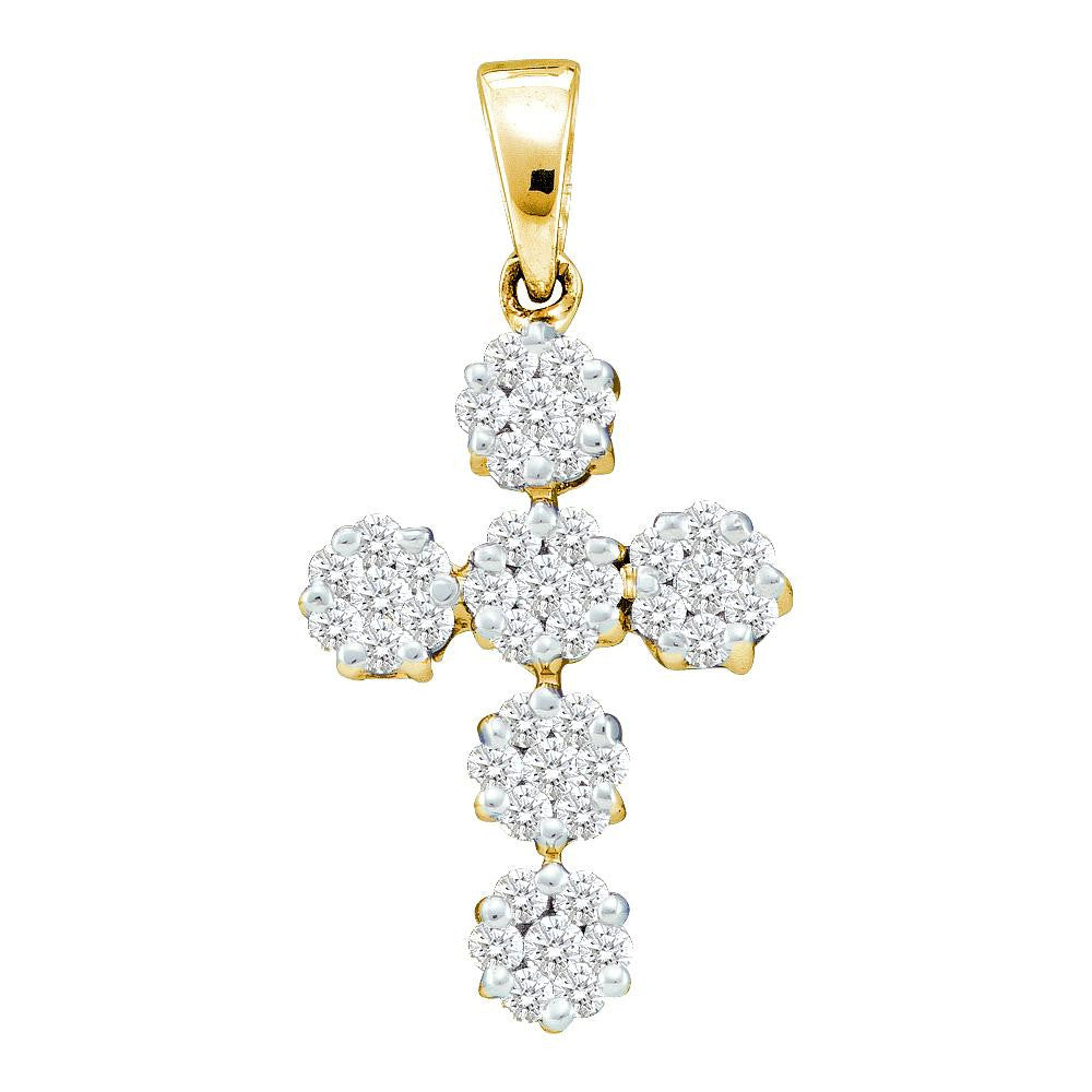 1-2CTW-Diamond CROSS PENDANT