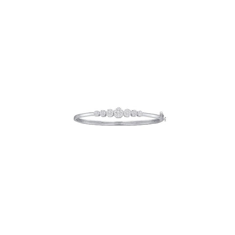 1 CTW-Diamond FLOWER BANGLE