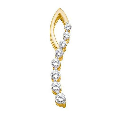 14KT Yellow Gold 0.50CTW DIAMOND  JOURNEY PENDANT