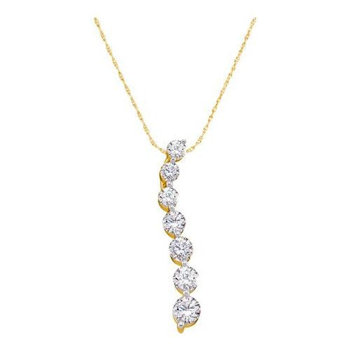 14KT Yellow Gold 0.50CTW DIAMOND JOURNEY PENDANT