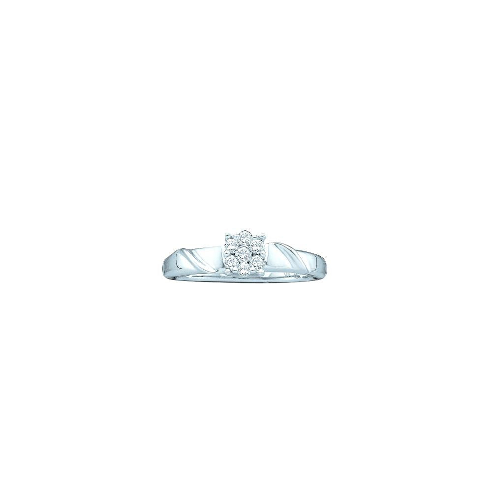 1-5CTW-Diamond FLOWER RING