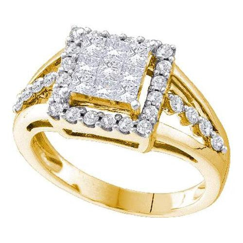 14KT Yellow Gold 1.00CTW DIAMOND INVISIBLE RING