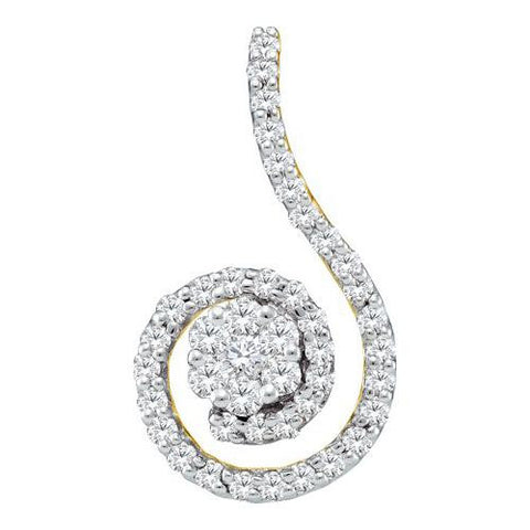 14KT Yellow Gold 0.50CTW DIAMOND FASHION PENDANT