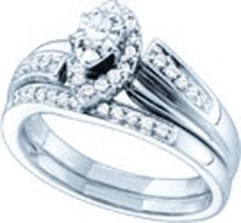 1-3CT-Diamond MQ-CENTER BRIDAL SET