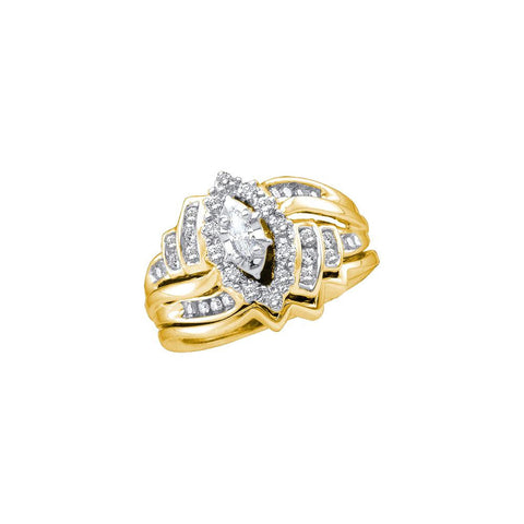 1-2CT-Diamond MQ-CENTER BRIDAL RING