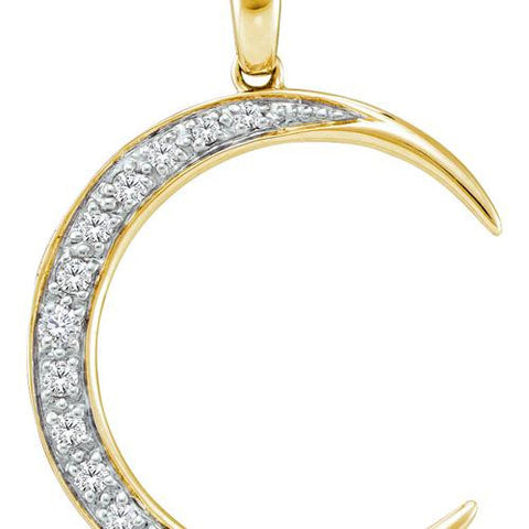 14K Yellow-gold 0.15CT DIAMOND FASHION PENDANT