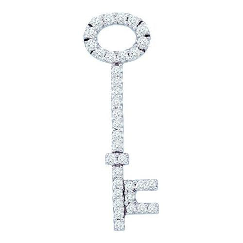 14KT Yellow Gold 0.50CTW DIAMOND LADIES  KEY PENDANT