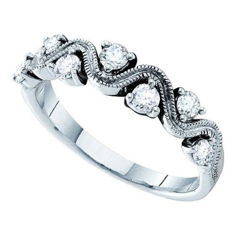 14KT White Gold 0.50CTW DIAMOND LADIES FASHIO NBAND