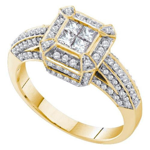 14KT Yellow Gold 0.74CTW DIAMOND INVISIBLE  RING