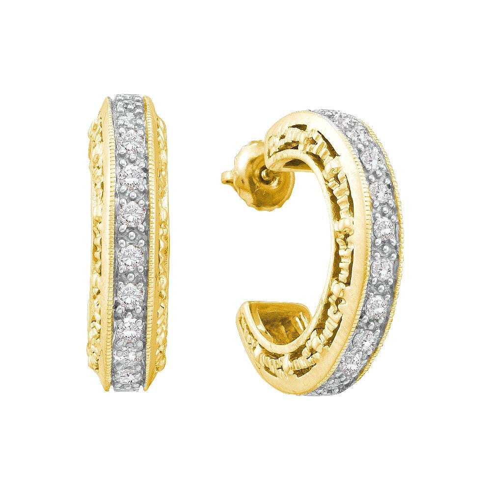 1-2CT-Diamond FASHION HOOPS