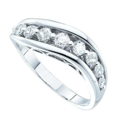 14KT White Gold 0.51CTW DIAMOND LADIES FASHION BAND