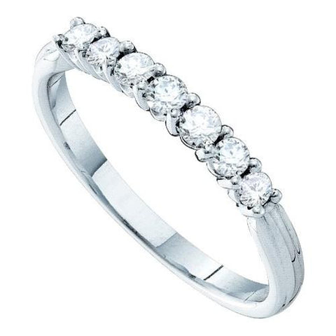 14KT White Gold 0.33CTW DIAMOND LADIES FASHION BAND