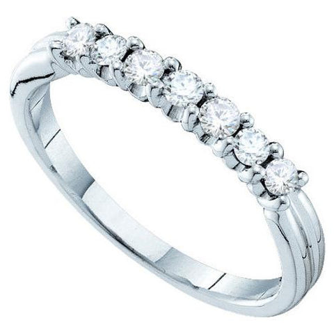 14KT White Gold 0.33CTW DIAMOND LADIES FASHION BAND