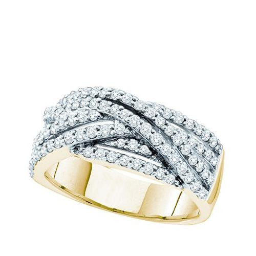 14KT Yellow Gold 0.88CTW DIAMOND FASHION BAND