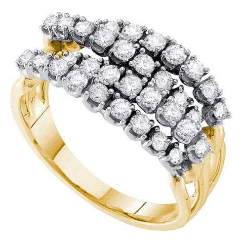 14KT Yellow Gold 0.49CTW ROUND DIAMOND LADIES FASHION BAND