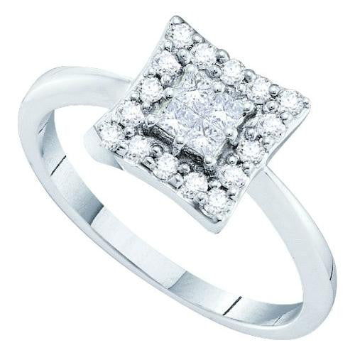 14KT White Gold 0.38CTW  DIAMOND LADIES INVISIBLE RING