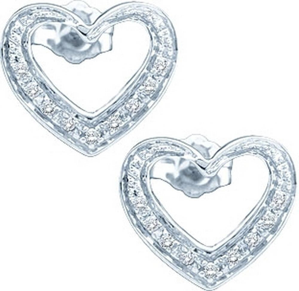 1-8CT-Diamond HEART EARRING