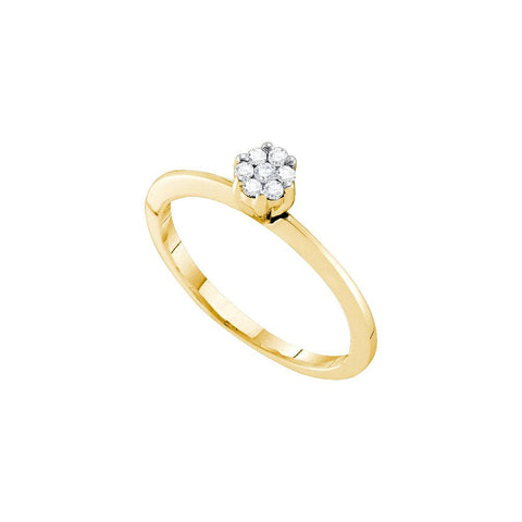 1-8CTW-Diamond FLOWER RING