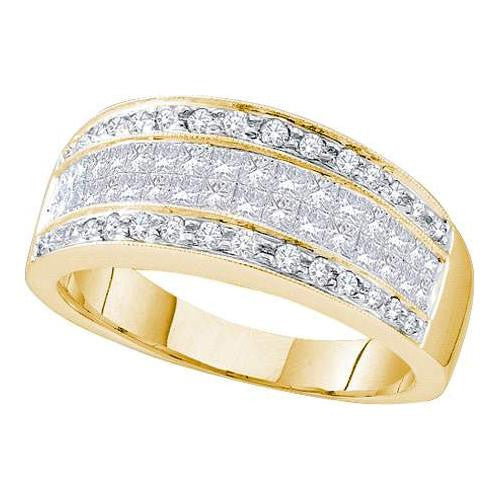 14K Yellow-gold 0.94CTW DIAMOND INVISIBLE BAND