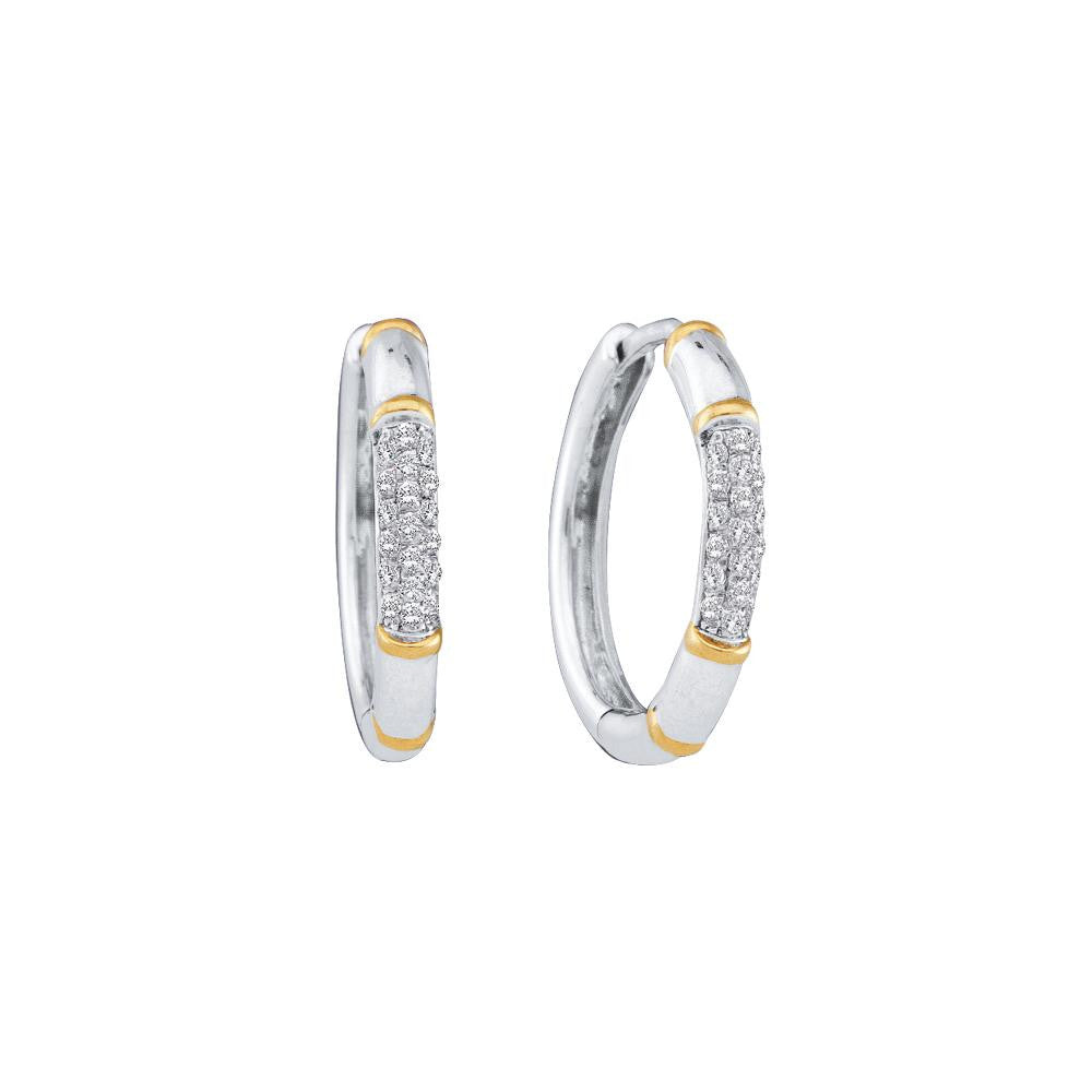 1-6CT-Diamond CLUSTER HOOPS