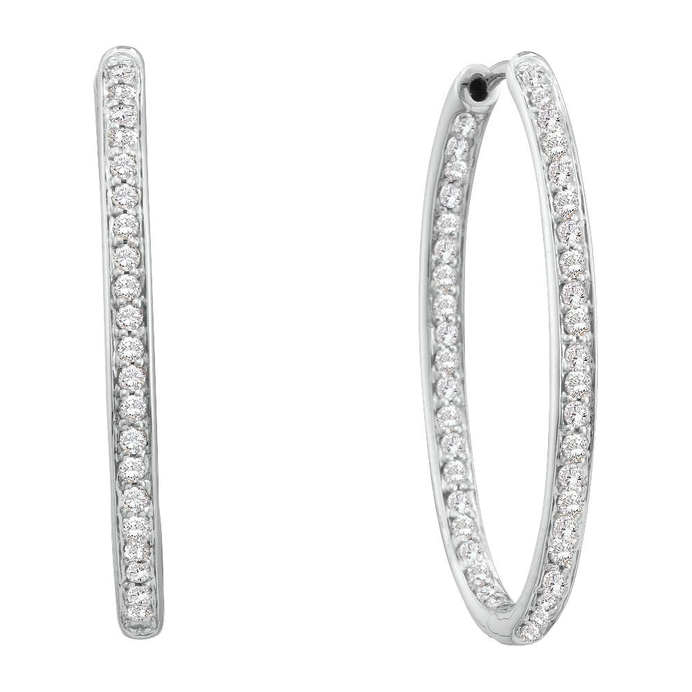 1-4CT-Diamond FASHION HOOPS