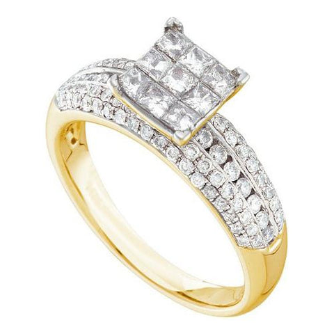 14KT Yellow Gold 1.03CTW  DIAMOND INVISIBLE RING