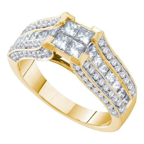 14KT Yellow Gold 1.50CTW DIAMOND INVISIBLE RING