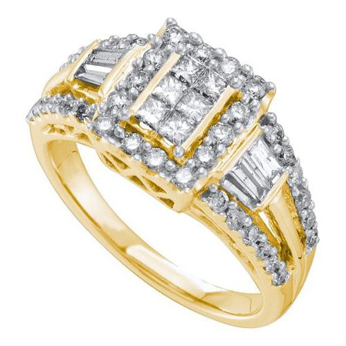 14K Yellow-gold 1.02CTW  DIAMOND INVISIBLE RING