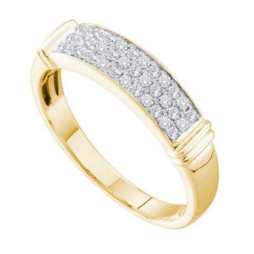 14KT Yellow Gold 0.29CTW ROUND DIAMOND LADIES FASHION BAND