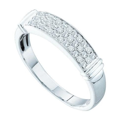 14KT White Gold 0.29CTW DIAMOND LADIES FASHION BAND