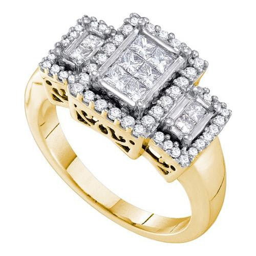 14KT Yellow Gold 0.73CTW DIAMOND INVISIBLE RING