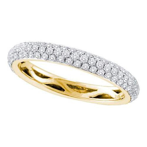 14KT Yellow Gold 0.75CTW DIAMOND LADIES FASHION BAND