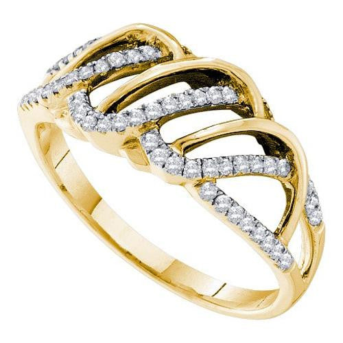 14KT Yellow Gold 0.26CTW DIAMOND FASHION BAND