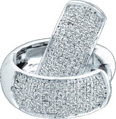 1-2CTW-Diamond MICRO-PAVE HOOPS