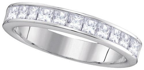 14KT White Gold 1.00CTW  DIAMOND MACHINE SET BAND