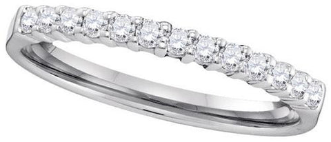 14KT White Gold 0.25CT DIAMOND MACHINE SET BAND