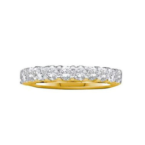 14KT Yellow Gold 1.00CTW ROUND DIAMOND MACHINE SET BAND