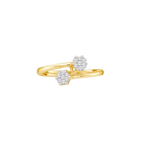 1-6CT-Diamond FLOWER RING