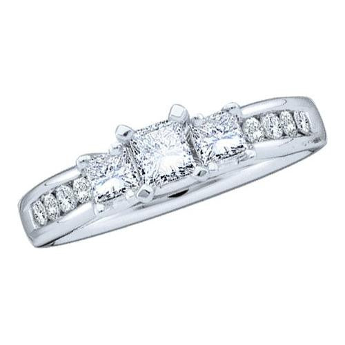 14K White-gold 0.84CTW DIAMOND BRIDAL RING