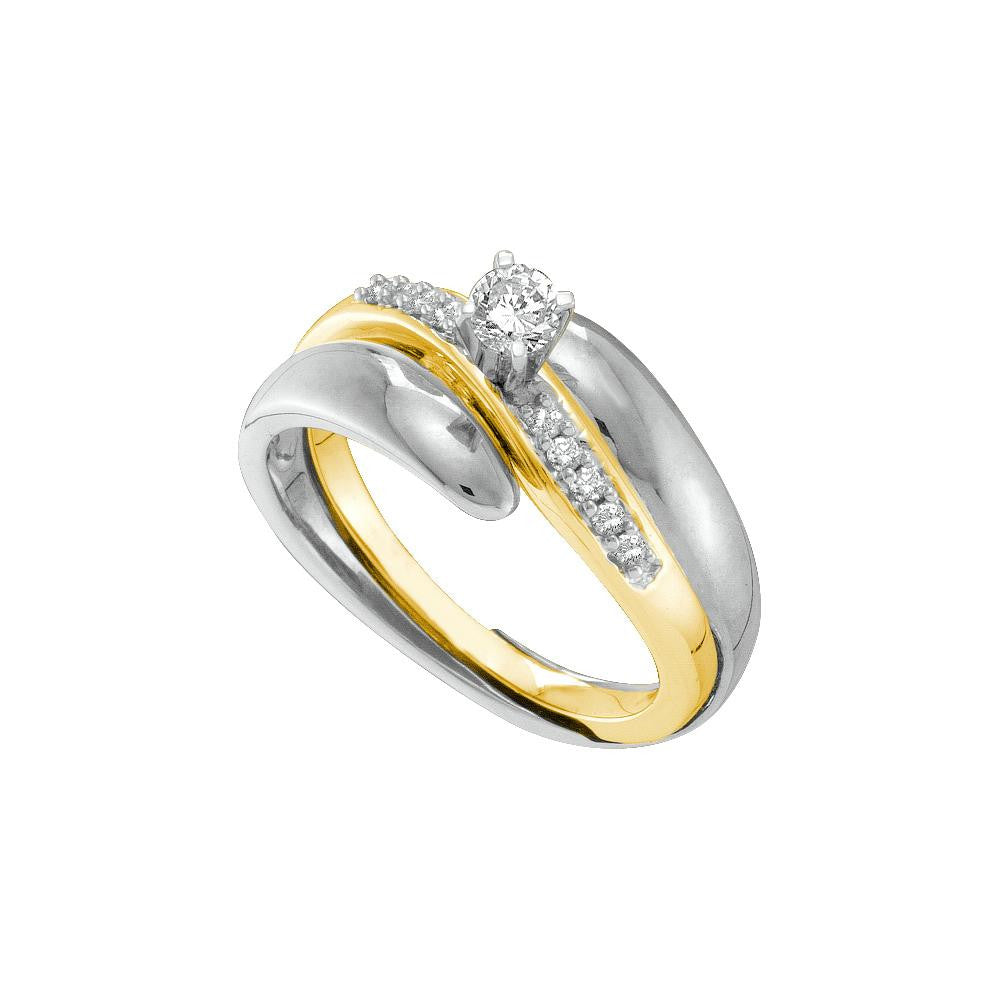 1-4CT-Diamond RD-CENTER BRIDAL RING