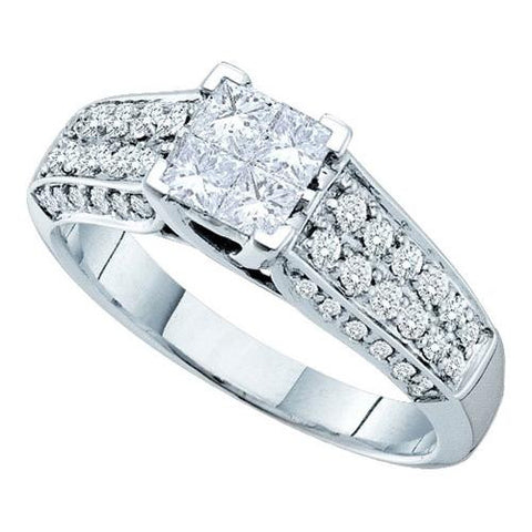 14KT White Gold 1.00CTW DIAMOND LADIES BRIDAL RING