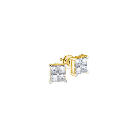 1-4CTW-Diamond INVISIBLE EARRING