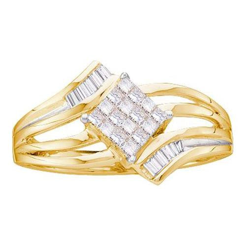 14KT Yellow Gold 0.25CTW DIAMOND INVISIBLE RING