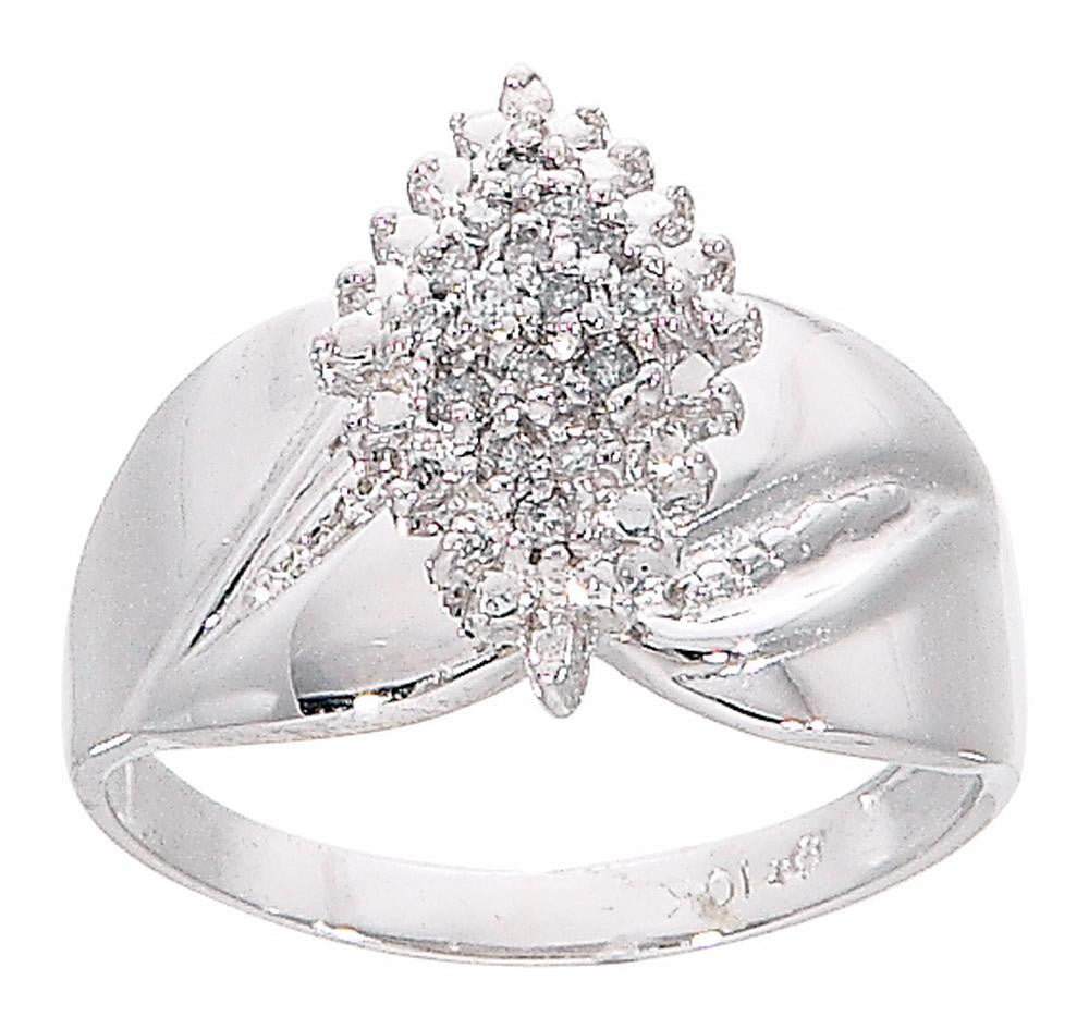 1-8CTW-Diamond CLUSTER RING